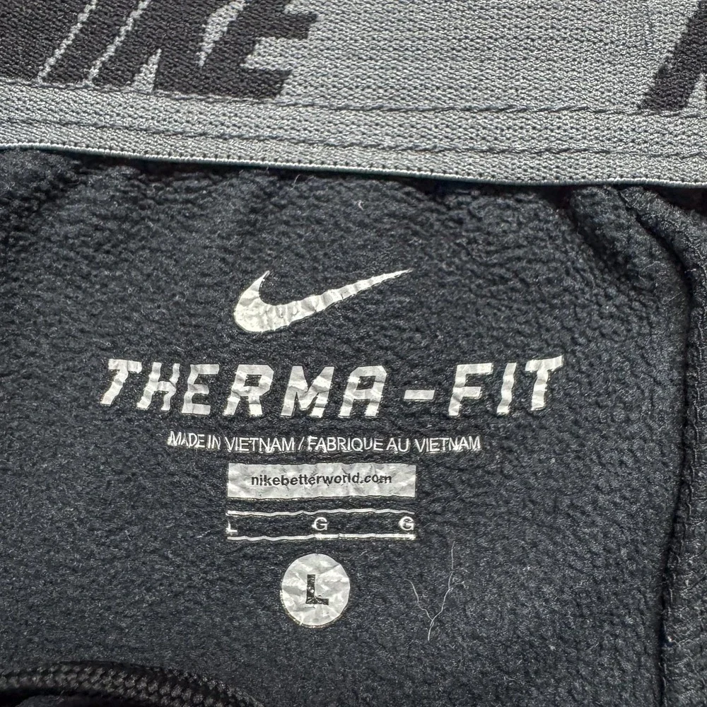Nike Therma-FIT Pants Mens Large 36x32 Black Fleece‎ Sweatpants 378255-010